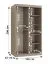 Armoire / Cachemire / 5 compartiments / 2 tringles / Finition haut de gamme / étroite / 100 x 62 x 200 cm / Armoire à portes coulissantes / Porte miroir décorative