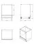 Meuble bas pour appareils encastrables Pluna, Couleur : Gris graphite / Blanc brillant, Dimensions : 82 x 55 x 60 cm