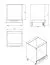 Meuble bas pour appareils encastrables Plina, Couleur : Blanc / Noir / Noir mat, Dimensions : 82 x 60 x 55 cm