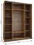 Penderie / Armoire à portes coulissantes / 6 étagères / 11 compartiments / 245,5 x 190 x 64 cm / 2 tringles à vêtements / 2 portes coulissantes / Couleur : Blanc / Soft-Close