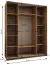 Penderie / Armoire à portes coulissantes / 11 compartiments / 245,5 x 200 x 64 cm / 6 étagères / 2 tringles à vêtements / 2 portes coulissantes / Couleur : Cachemire /Soft-Close
