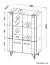Buffet haut Atule 04 | Chêne / Gris | 137 x 90 x 42 cm | Design industriel raffiné