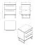 Chambre à coucher moderne complète - Ensemble B Crina, 6 pièces, une armoire, un lit double, deux tables de chevet, une commode et un miroir, protection des bords ABS