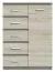Commode Pamulang 05, couleur : Chêne de Sonoma - Dimensions : 112 x 82 x 40 cm (H x L x P)
