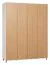 Armoire penderie Arbolita 41 | Portes battantes | Blanc / Chêne | 239 x 185 x 57 cm | Rangement optimisé