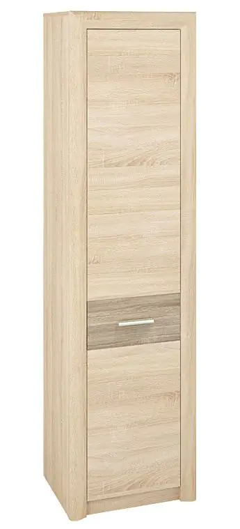 Armoire Mesquite 03, couleur : chêne clair de Sonoma / chêne truffier de Sonoma, charnière de porte à gauche - Dimensions : 199 x 54 x 40 cm (H x L x P), avec 1 porte et 6 compartiments