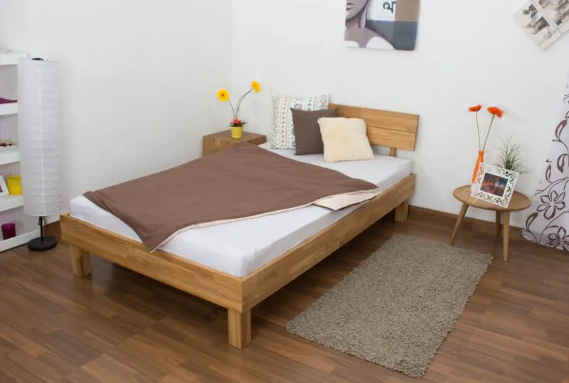 Lit junior Wooden Nature 01 chêne massif huilé - couchette 120 x 200 cm (l x L)