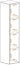 Vitrine suspendue moderne Fardalen 13, Couleur : Blanc - dimensions : 180 x 30 x 30 cm (h x l x p), charnière de porte montable des deux côtés