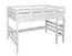 Lit mezzanine "Easy Premium Line" K23/n, hêtre massif laqué blanc, divisible - Surface de couchage : 120 x 200 cm