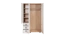 Armoire penderie enfant Benjamin 19 | 3 portes, 3 tiroirs | Hêtre/Blanc | 236 x 126 x 56 cm