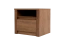 Table de nuit Selun 22, couleur : chêne brun foncé - 40 x 50 x 46 cm (h x l x p)