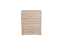 Commode Mochis 15, couleur : chêne Sonoma clair incluant 3 inserts couleur - Dimensions : 85 x 69 x 34 cm (H x L x P), avec 4 tiroirs
