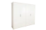 Armoire à portes battantes / armoire Falefa 01, couleur : blanc - Dimensions : 225 x 251 x 58 cm (H x L x P)