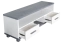 Meuble TV chambre ado Hermann 09 | Blanc blanchi & Gris | 51 x 140 x 40 cm | Pin partiellement massif
