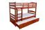 Lit superposé divisible 90 x 200 cm Easy Premium Line K17/n | Hêtre massif laqué cerisier | Couchage supplémentaire | Sécurité enfant | Design moderne