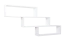 Étagère murale en pin massif blanc | Junco 280 | 85 x 180 x 20 cm | Design moderne