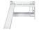 Lits superposés blanc avec toboggan 80 x 200 cm, en hêtre massif laqué blanc, transformable en deux lits simples, "Easy Premium Line" K25/n