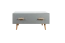 Table basse Hohgant 08 blanc/gris brillant | 90 x 62 x 47 cm | 1 tiroir, design moderne