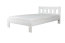 Lit d'enfant / Lit junior pin massif laqué blanc A21, sommier à lattes inclus - Dimensions 140 x 200 cm 