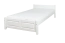 Lit simple / Lit d'appoint en pin massif, laqué blanc 78, sommier à lattes inclus - Dimensions 120 x 200 cm