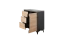 Commode Amanto 7, couleur : noir / frêne - Dimensions : 91 x 90 x 40 cm (h x l x p)