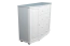 Commode en pin massif blanc Junco 167 | 4 tiroirs, 6 niches | 100 x 120 x 47 cm | Style moderne