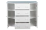 Commode en pin massif blanc Junco 167 | 4 tiroirs, 6 niches | 100 x 120 x 47 cm | Style moderne