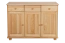 Buffet, Pin massif, Largeur: 118 cm, Couleur: Naturel