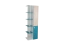 Chambre d'adolescents - Armoire Aalst 19, couleur : chêne / blanc / bleu - Dimensions : 190 x 60 x 40 cm (H x L x P)