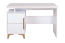 Bureau Amanto 12, couleur : blanc / frêne - Dimensions : 79 x 120 x 52 cm (H x L x P)