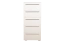 Commode Siumu 17, couleur : beige / beige brillant - 135 x 60 x 45 cm (h x l x p)