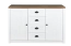 Commode Segnas 03 | Pin blanc & Chêne brun | 88 x 130 x 43 cm | Style campagne élégant