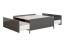 Table basse contemporaine Vaitele 29 | Anthracite brillant & noyer | 90 x 90 x 37 cm