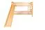 Lit superposé enfant avec toboggan 80 x 190 cm | Hêtre massif verni naturel | Séparable en 2 lits | Easy Premium Line K25/n