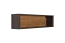 Étagère suspendue / étagère murale Selun 17, couleur : chêne brun foncé / gris - 32 x 130 x 25 cm (h x l x p)