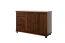 Commode en pin massif couleur noyer Junco 172 | 4 tiroirs, 2 niches | 78 x 121 x 42 cm | Design moderne