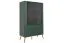 Vitrine design vert forêt Inari 02 | 4 portes, 4 compartiments | 152 x 92 x 40 cm | Élégance et fonctionnalité