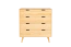Commode Aurornis 33 en pin massif naturel | 4 tiroirs | 104 x 96 x 40 cm | Style moderne