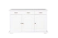 Sideboard, Pin massif, Largeur: 139 cm, Couleur: Blanc