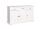 Sideboard, Pin massif, Largeur: 139 cm, Couleur: Blanc