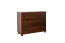Commode compacte 3 tiroirs Junco 147 | Pin massif noyer | 78 x 100 x 42 cm | Montage facile | Design moderne