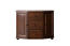 Commode 3 tiroirs et 4 compartiments Junco 171 | Pin massif noyer | 78 x 100 x 47 cm | Montage facile