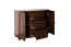Commode 3 tiroirs et 4 compartiments Junco 171 | Pin massif noyer | 78 x 100 x 47 cm | Montage facile