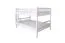 Lits superposés 140 x 200 cm pour adultes "Easy Premium Line" K24/n, tête et pied de lit droits, hêtre massif laqué blanc, convertibles