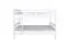 Lits superposés 140 x 200 cm pour adultes "Easy Premium Line" K24/n, tête et pied de lit droits, hêtre massif laqué blanc, convertibles