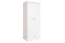 Armoire blanche en pin massif Buteo 01 | 195 x 80 x 59 cm | 1 tiroir, 1 tringle, vaste rangement