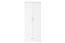 Armoire blanche en pin massif Buteo 01 | 195 x 80 x 59 cm | 1 tiroir, 1 tringle, vaste rangement