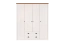 Armoire penderie Segnas 16 | Style campagne chic | Pin blanc & chêne brun | 198 x 171 x 53 cm