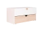 Chambre d'enfant - Commode Skalle 14, Couleur : Blanc / Marron clair - Dimensions : 47 x 94 x 49 cm (H x L x P)
