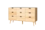 Commode Aurornis 40 en pin massif naturel | 9 tiroirs | 84 x 142 x 40 cm | Design moderne et robuste
